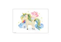 cover-your-desk.de Schreibtischunterlage abwaschbar - Einhorn in den Wolken - premium Vinyl - Made in Germany, (1 tlg)