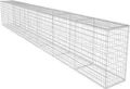 vidaXL Gabionenwand mit Abdeckung Verzinkter Stahl 600x50x100 cm