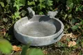 Vogeltränke Ø 24,5 cm Vogelbad Wasserschale Wassertränke Wildvögel Grau