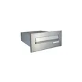 Letterbox24 Briefkasten B-04 Edelstahl Mauerdurchwurf Briefkastenanlage