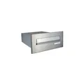B-04 Durchwurf-Briefkasten Einbau Mauerwerk V2A-Edelstahl Mauerstärke 38.5cm