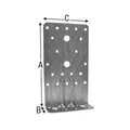 SIMPSON Winkelverbinder ABR 170x40x95mm mit Rippe feuerverzinkt