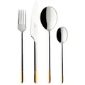 Villeroy & Boch Tafelbesteck 24tlg. Ella teilvergoldet Länge 42 x Breite 27 Höhe 5 cm 