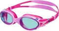 Speedo Unisex Kinder Biofuse 2.0 Schwimmbrille | Patentierte einfache Anpassung | Anti-Beschlag | Wasserdicht | Verbesserte Passform | Verbesserter Komfort Flamingo Pink/Electric Pink/Blue One Size