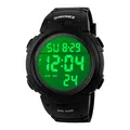 Herren Digital Uhren50 m Wasserdicht Freizeit Outdoor Armbanduhr mit Wecker S...