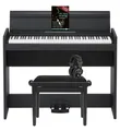 Stilvolles Digitalpiano LP-380U Set in Schwarz mit 88 Tasten & USB-MIDI/Audio