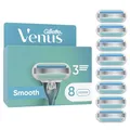 Gillette Venus Smooth Rasierklingen Damen, 8 Original Ersatzklingen für Nassrasierer mit Wiederverwendbarem Handstück