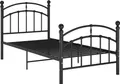 vidaXL Bettgestell Schwarz Metall 100x200 cm