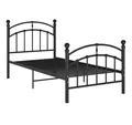 vidaXL Bettgestell, Bettrahmen Schwarz Metall 100x200 cm