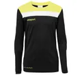 Uhlsport Fußball Offense 23 Torwart Set Junior Kinder Goalkeeper Langarmshirt Hose schwarz gelb weiß Gr 116
