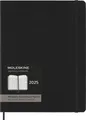 MOLESKINE Buchkalender, 12Monate Wochen-Notizkalender 2025 PRO Fester Einband Schwarz XL/A4