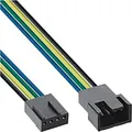 InLine Lüfterkabel Verlängerung PWM - 4pol Molex Stecker / Buchse - 0,70m