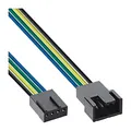 InLine 33328D Lüfterkabel Verlängerung PWM, 4pol Molex Stecker / Buchse, 0,7m, 1 Stück