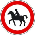 Für Reiter verboten Verkehrsschild/Betriebs- und Privatkennzeichnung,Alu,31,50cm