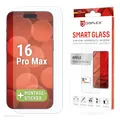 Displex Smart Glass (9H) für Apple iPhone 16 Pro Max, Montagesticker, unzerbrechlich, ultra-dünn, unsichtbar (Smart Glass Ultra- Slim)