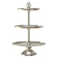 Etagere Mico 3 Ebenen Aluminium H 94cm Ø 30cm silber