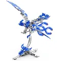 3D Metallbausatz-Serie: Mechanische Hornisse, Phönix & Alterdrache Kreatives DIY-Puzzle mit Spielspaß & intellektueller Herausforderung (Blau, Phönix)