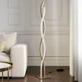 Lucande Stehleuchte Stehlampe LED Mairia Alu Wohnzimmer dimmbar wellenförmig250