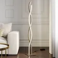 Lucande Stehleuchte Stehlampe LED Mairia Alu Wohnzimmer dimmbar wellenförmig