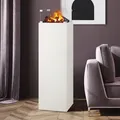 Noble Flame TORRE 1200 Opti-myst 3D [elektrische Kaminsäule]: Weiß (warm)
