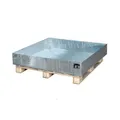 Auffangwanne ohne Gitterrost, 1200 x 185 x 1200 mm, verzinkt