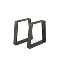 Vicco Tischbeine, Schwarz, 40.1 x 42 cm Trapezförmig, zur einfachen Montage an Esstischen und Arbeitsplatten
