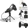 USB-Kondensator-Mikrofon Nierencharakteristik Popfilter Konferenz Streaming