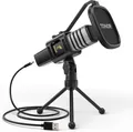 USB Kondensator Mikrofon Nierencharakteristik Popfilter Konferenz Streaming