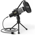USB Kondensator Mikrofon Nierencharakteristik Popfilter Konferenz Streaming