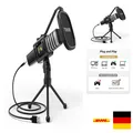 USB Mikrofon Nierencharakteristik mit Popfilter für Konferenz Streaming