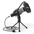 USB Kondensator Mikrofon Nierencharakteristik Popfilter Konferenz Streaming