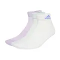 adidas Unisex Cushioned Sportswear Ankle Socks 3 Pairs, Powder Plum/White/Halo Mint, 8.5-10