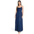 Vera Mont Abendkleid Damen mit Wasserfallausschnitt Glitzer blau|grau XS (32)
