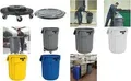 Rubbermaid Container BRUTE 75,7 Liter, aus PP, weiß runder Container mit Lüftungskanälen, ohne Deckel, hohe - 1 Stück (FG262000WHT)