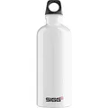 SIGG - Alu Trinkflasche - Traveller Weiß - Klimaneutral Zertifiziert - Für Kohlensäurehaltige Getränke Geeignet - Auslaufsicher - Federleicht - BPA-frei - Outdoor - 0,6L