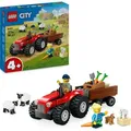 LEGO City Traktor mit Anhänger - Bauernhof Spielzeug mit Traktor & Tierfiguren - Montessori Spielsets für Jungen und Mädchen ab 4 Jahren - Gesch... - Rot