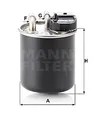 MANN-FILTER WK 820/16 KRAFTSTOFFFILTER FÜR  MERCEDES-BENZ