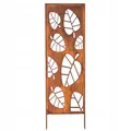 Kapaga - Sichtschutz Metall - 160 cm x 50 cm - Edelrost - Rostoptik Sichtschutz für Garten - Sichtschutzelement - Sichtschutzwand - Gartendekoration Zaun - Rost (Blätter)