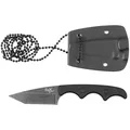 FOX Outdoor " Neck II " Neck Knife Tanto Messer Stonewashed + Scheide