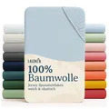Spannbettlaken Bettlaken Spannbetttuch Jersey Baumwolle solo & 2er Set Oeko-Tex