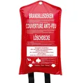 Feuerlöschdecke 1m Feuer Decke Löschhilfe Branddecke Küche Löscher NEU