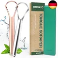 RONAVO Zungenschaber (2 Stück), Zungenreiniger Heilung von Mundgeruch