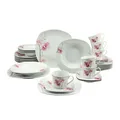 CreaTable Tafelservice 20195 Serie Amelie AIKO Geschirrset Kombiservice (30-tlg), 6 Personen, Porzellan