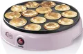 Bestron Poffertjes Maker im Retro Design, Mini Pfannkuchen Automat, mit Antihaftbeschichtung, Sweet Dreams, 800 W, Farbe: Rosa
