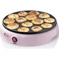 Bestron Poffertjes Maker im Retro Design, Mini Pfannkuchen Automat, mit Antihaftbeschichtung, Sweet Dreams, 800 W, Farbe: Rosa - Rosa