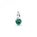 PANDORA ME Grünes Chakra-Herz Mini-Charm-Anhänger aus Sterling Silber mit künstlichem Kristall, Kompatibel ME und Moments Armbändern, 793042C03