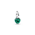 Pandora Bead ME grünes Chakra-Herz Mini-Charm-Anhänger 793042C03 Silber