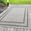 SIMPEX Outdoor Teppich, Bordüre Design, Teppich Natur, 60 x 100 cm, Teppich modernen Stil, Küche, Balkon, Terrasse, Garten, Picknick