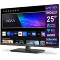 Antteq V25-AF3Q1 Smart TV 25 zoll (Fernseher 64 cm),FHD,Triple Tuner(DVB-T2/S2/C),App Store,Netflix,Prime Video,DAZN,UVM,Wifi,Hotelmodus, 2024 - Schwarz