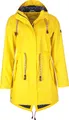 FRIESEN Friesennerz Damen Regenjacke "Oh! Nass'is!" II mit Innenfutter - Regenmantel Outdoorjacke Regenparka wasserdicht modisch tailliert in Gelb Größe 36/38
